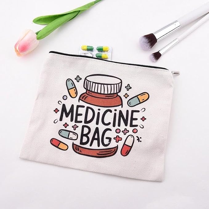 Home Medical Bag for Medicine Storage Organizer Pouches Emergency Pouch for First Aid Med Bag Patient Gifts from Nurse Drug Bags for Travel Camping Medication Storage Kit Pharmacy Doctor Gifts Ideas - Image 6