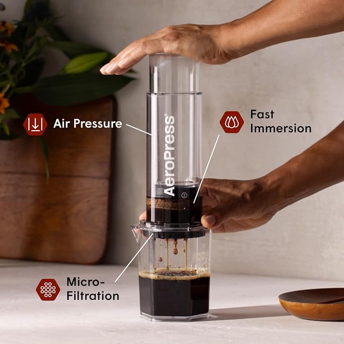 AeroPress Clear XL Coffee Press, French Press, Pour-Over & Espresso Style | All-in-One Large Manual Brewer, 2 Min Brew for Less Bitterness, More Flavor, Portable Coffee Maker, Travel & Camping - Image 2