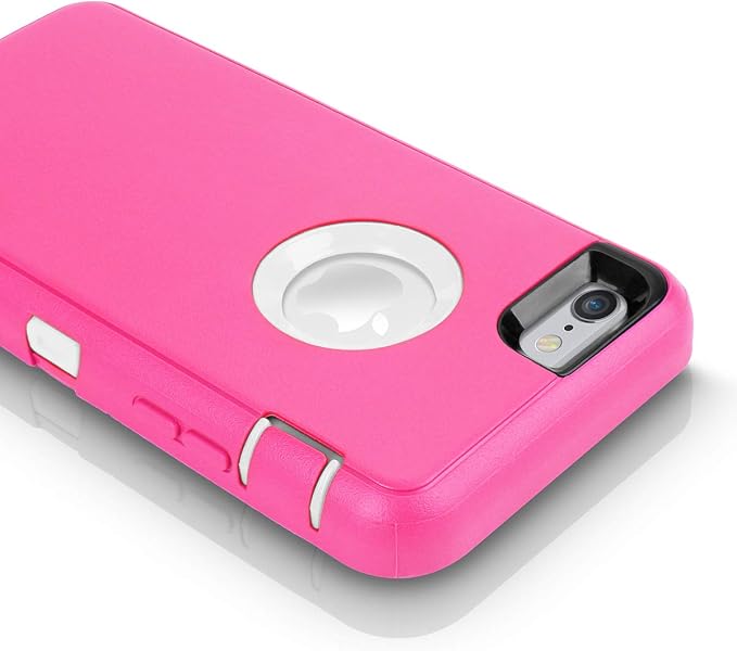 AICase iPhone 6 Case, iPhone 6S Case [Heavy Duty] Built-in Screen Protector Tough 3 in 1 Rugged Shockproof Cover for Apple iPhone 6/6S (Pink/White) - Image 4