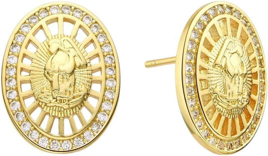 New 2026 Arrive Round Zircon Hollow Earrings For Women Design Advanced Sense Cool Personality Fashion Jewelry Gifts Trendy Accessories Creative Gift by Unknown