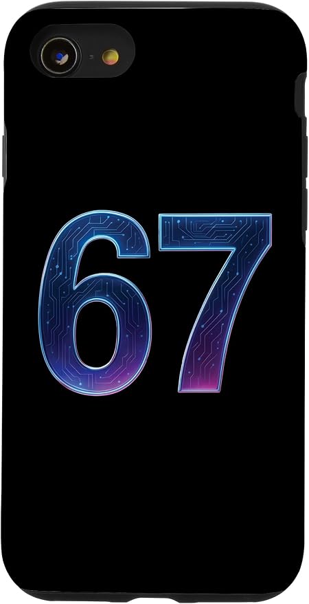 67 Meme Ai Quantum Number 67th Six Seven Tech Digital Future Case for iPhone SE (2020) / 7/8 by Unknown