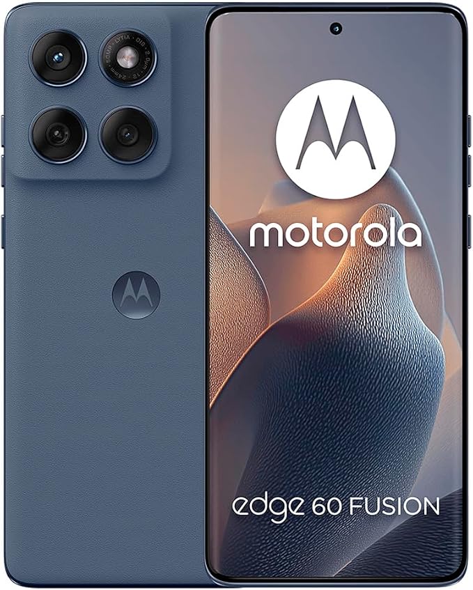 Motorola Moto Edge 60 Fusion 5G Ai (Compatible with Tmobile Mint Tello & Global) (256GB+8GB) NFC 50MP Triple Cam Dual Sim 6.67" Curved XT2503-1 Latino American Version (Slipstream (Blue)) by Unknown