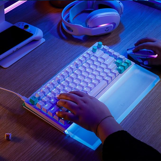 Logitech G512 X 75 TMR + Tactile Switch Mechanical Gaming Keyboard - White | Hot-Swappable 9x TMR Rapid Trigger + Tactile Mechanical Switches, Gasket, PBT Keycaps, <8K, LIGHTSYNC RGB, for PC & Mac - Image 2