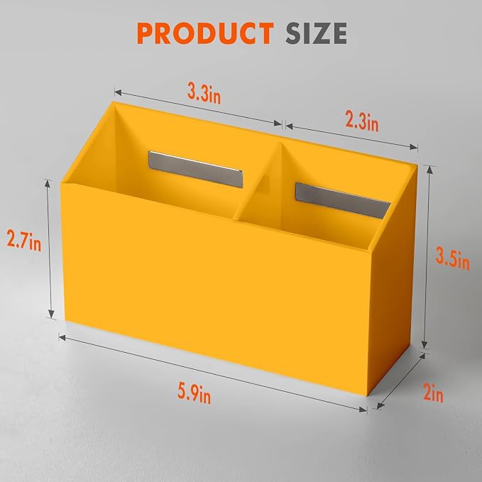 BEYGORM Magnetic Dry Erase Marker Holder for Whiteboard & Refrigerator | Non-slip Acrylic Pen Holder for Classroom, Fridge Magnet, Locker Organizer Accessories, Teacher & School Supplies(Orange) - Image 7