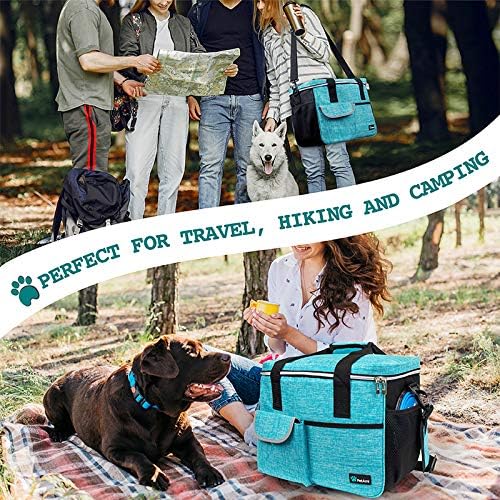 PetAmi Dog Travel Bag Organizer, Pet Supplies Diaper Tote, Teal Blue Medium - Image 6