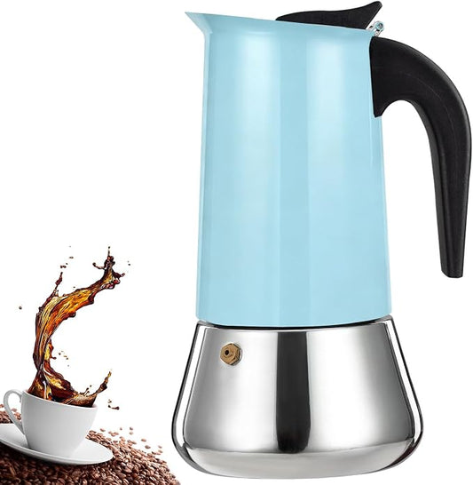 12 Cup Stovetop Espresso Maker Stainless Steel Moka Pot Stove Top Percolator Italian Coffee Makers Capable Mocha Greca Machine Cafe Classic Induction Cookers for Home and Camping 600ml 20oz by Theperfectcombinationofcoffeehomeandhealthylivingmakingeverydayadayofrituals