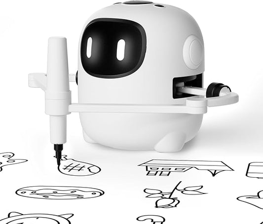 RIVGOT Drawing Robot for Kids with 150 Cards, Voice Interactive Educational Drawing Machine, Montessori Painting Learning Toys for 3 4 5 6 7 8 Year Old Boys Girls Birthday Party by Unknown