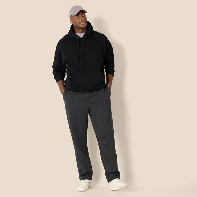 Amazon Essentials Men's Relaxed Straight Leg Fleece Open Bottom Sweatpant (Available in Big & Tall) - Image 8