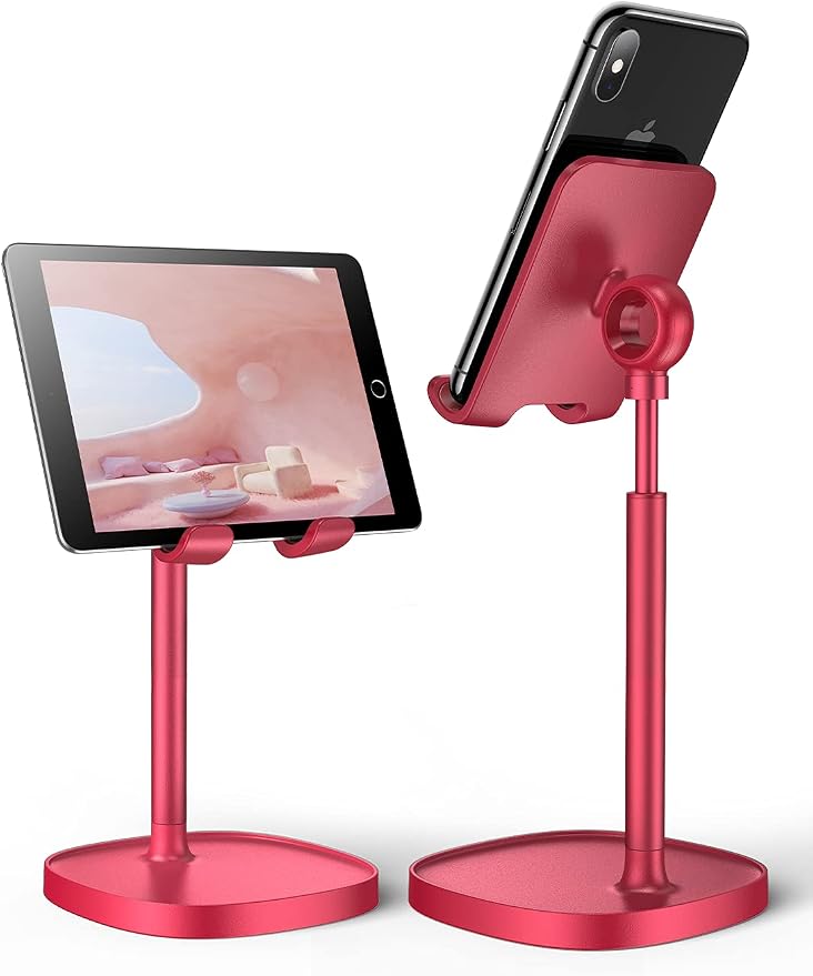 LISEN Cell Phone Stand Phone Holder for Desk, Gaming for Nintendo Switch | Office Desk Accessories for Women, iPhone Stand, Gadgets for Men Gifts, Office Decor, OtterBox Case, Switch, iPad, 4-10 in by Lisen