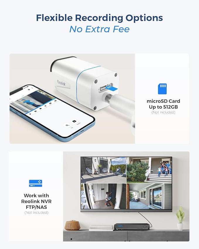 REOLINK PoE Security Camera RLC-811A 5X Optical Zoom, 4K Color Night Vision | 123° FoV, Outdoor Wired IP, Human/Vehicle/Animal Smart Detection, 2 Way Talk, Supports up to 512GB microSD Card - Image 8