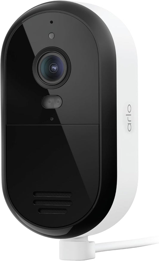 Security Camera Outdoor Wired 1-Pack - Arlo Essential 2K Surveillance Camera with Person Detection, Package Alert, Color Night Vision, 2-Way Audio, Weather Resistant, Motion Detection by Unknown