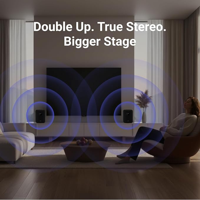 WiiM Sound Smart Speaker with 1.8″ Touch Display, Hi‑Res 24‑bit/192 kHz, AI RoomFit™ Room Correction, 100W Peak, Wi‑Fi 6E/Bluetooth 5.3, Multi‑Room & Stereo Pairing, Remote Included, Black - Image 7