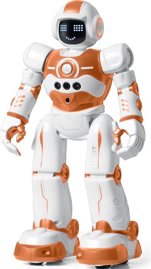 Robot Toys for Kids,Programmable Remote Control Smart Walking Dancing Robot Toy with Gesture & Sensing for Age 4 5 6 7 8 9 10 Year Old Boys Girls for Birthday Present,Orange by EduCuties