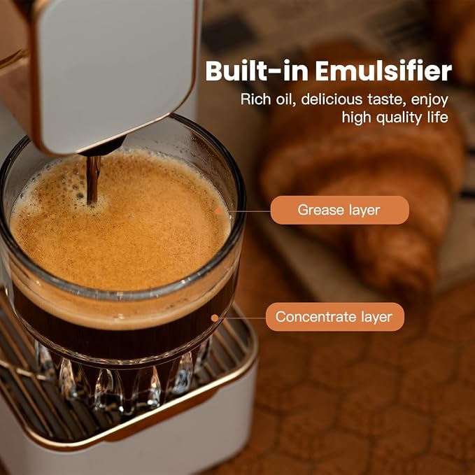 Espresso Machine for Coffee Capsules Compatible with Nespresso OriginalLine Machine, Espresso Maker for Nespresso OriginalLine, Bestpresso Coffee Capsules Peet's Espresso more (White) - Image 3