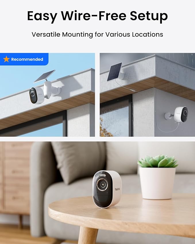 REOLINK 3K 5MP HD Security Camera System No Subscription 4 Pack | Up to 1TB Local Storage, 2.4/5 GHz WiFi, Solar/Battery Powered, Smart Detection, Motion Spotlight, No Monthly Fee - Image 8