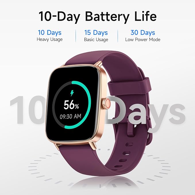 Smart Watch for Women, 1.85" HD Smartwatch Compatible iPhone/Samsung/Android (Answer/Make Calls), 100+ Sport Modes Fitness Tracker with Heart Rate/Sleep/SpO2 Monitor, IP68 (Deep Purple) - Image 6