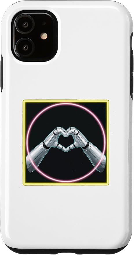iPhone 11 Hand Heart AI Robot | Hands Robot Shirt Case by Unknown