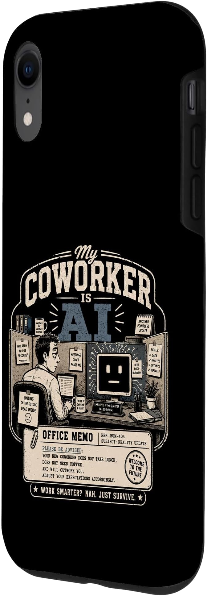 My Coworker is AI Office Humor Funny Workplace Replacement Case for iPhone XR - Image 2