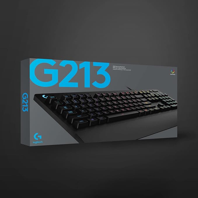 Logitech G213 Prodigy Wired RGB Gaming Keyboard - Black | Mech-Dome Keys, Palm Rest, Adjustable Feet, Media Controls, LIGHTSYNC RGB, USB, Compatible with Windows - Image 7