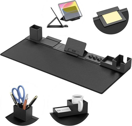 KDD Desk Pad Mat Set, 6 in 1 Mouse Mat with Magnetic Desktop Storage Accessories DIY Feature for Phone and Tablet Stand/Cup Holder/Pen Card Holder/Cable Management for Home Office Accessories by KDD