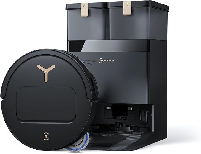 ECOVACS DEEBOT T50S PRO Omni Robot Vacuum and Mop, 25,000 Pa Suction, ZeroTangle 3.0 Anti-Tangle, TruEdge 2.0 Extendable Brush & Mop, AIVI 3D Obstacle Avoidance, Auto Mop Wash & Dry, Self-Emptying by Unknown