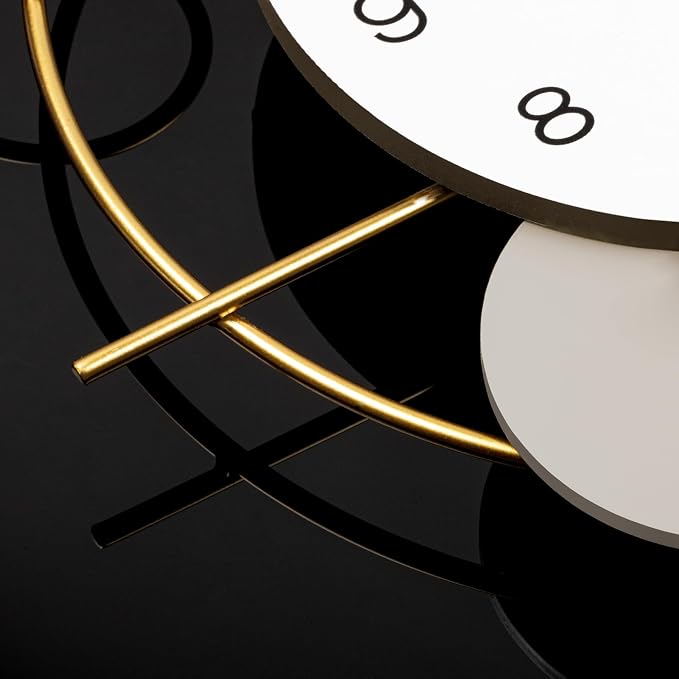 Large Wall Clocks for Living Room Decor Modern Wall Clock Battery Operated Silent Non-Ticking for Bedroom Office Kitchen Home Decoration Gold Metal Unique Wall Watch Clock 17.7x27.3in - Image 6