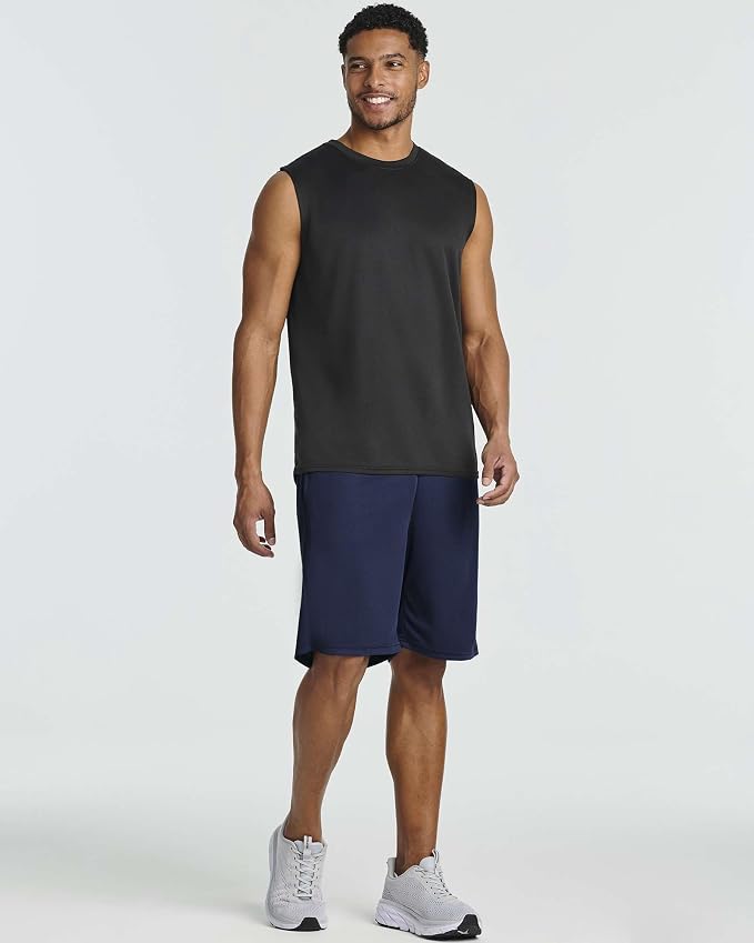 5 Pack Men's Mesh Shorts Athletic Basketball Sports Gym Workout Pockets | Cooling Moisture-Wicking, 9", Long, Quick-Dry, Breathable, Elastic Drawstring Waistband. Running, Exercise, Soccer, Training. - Image 8