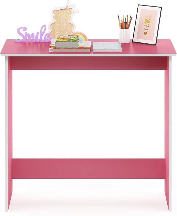 FURINNO Simplistic Study Table, Pink, 15.5 in x 31.5 in x 29.75 in (D x W x H) - Image 4
