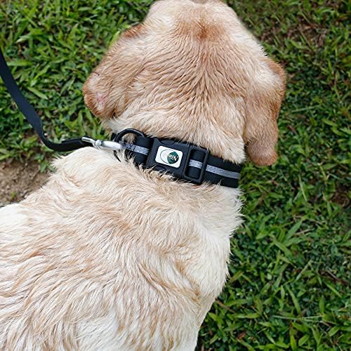 Nimble Reflective Waterproof Dog Collar Adjustable Odor Resistant Easy Clean Pet Collar for Small Medium Large Dogs Night Walking Outdoor Rainy Use (Large (15.35”-24.8”inches), Black) - Image 6