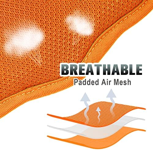 BARKBAY No Pull Dog Harness Large Reflective Dog Harness with Front Clip and Easy Control Handle for Walking Training Running with ID tag Pocket(Orange,L) - Image 6
