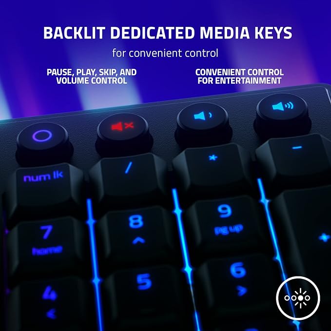 Razer Ornata V3 Gaming Keyboard, Low-Profile Keys, Black | Mecha-Membrane Switches, UV-Coated Keycaps, Backlit Media Keys, 10-Zone RGB Lighting, Snap Tap, Magnetic Wrist Wrest - Image 5