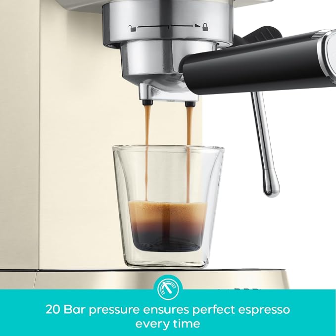 CASABREWS CM5418 Espresso Maker, Compact Espresso Machine with Milk Frother | Stainless Steel, 20-Bar Pump, Built-in Pressure Gauge, Powerful Steam Wand for Cappuccino Latte for Home, 34oz Water Tank - Image 2