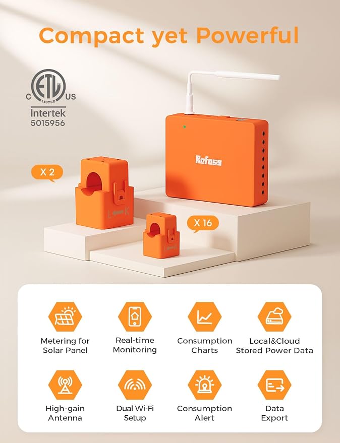 Refoss Smart Home Energy Monitor, Native Open API & Web UI (No Cloud Required), Real Time Electricity Usage Monitor, Power Consumption Meter Works with Home Assistant & MQTT, Solar Net Metering, ETL | Smart Home Energy Monitor - Image 8