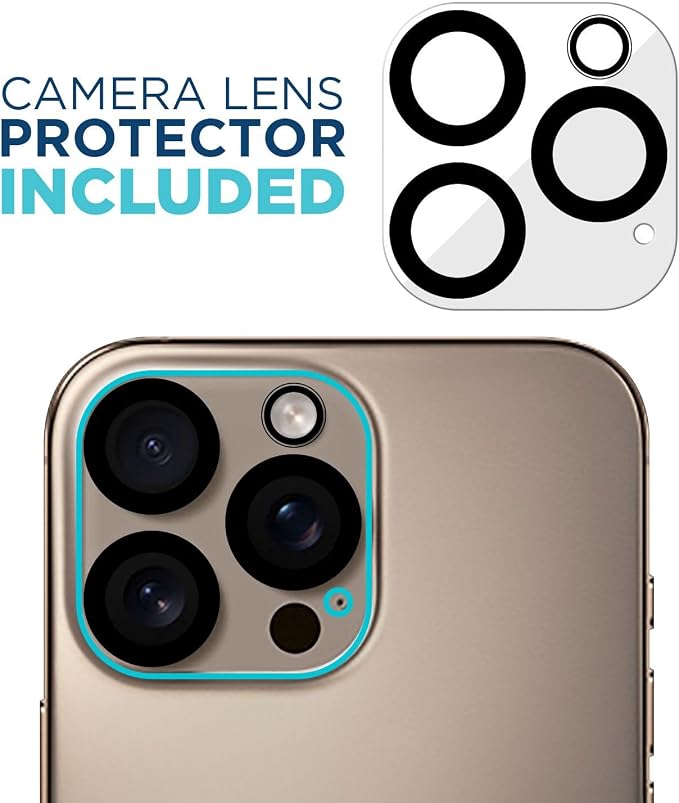 Tech Armor for Apple iPhone 16 Pro Screen Protector Glass 6.3 inch - Ballistic Tempered, Case Friendly, Easy Install, Sensor Protection, HD, 9H Hardness, 3 Pack + Bonus Camera Lens Protector - Image 2