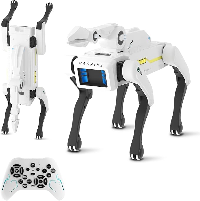 Robot Dog with Claw - Interactive STEM Pet with Voice Control, 30+ Actions & Remot contol, Durable Design for Kids Age 6+ by DINGDONGWU