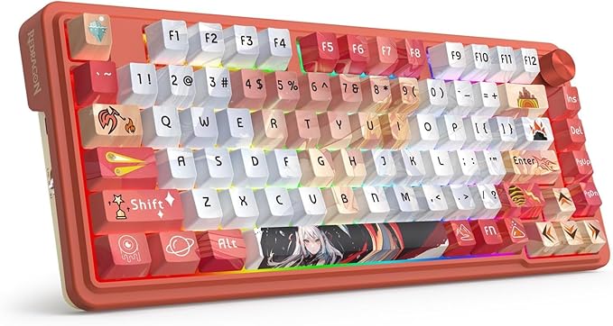 Redragon K673 PRO Wireless 81-Key RGB Gasket Gaming Keyboard, Scroll Knob | Multi-Function Control Wheel, 0-Delay Tri-Mode, Cushioned 5-Layer Noise Dampening for Creamy Thocky Sound, Compact 80% Size - Image 4