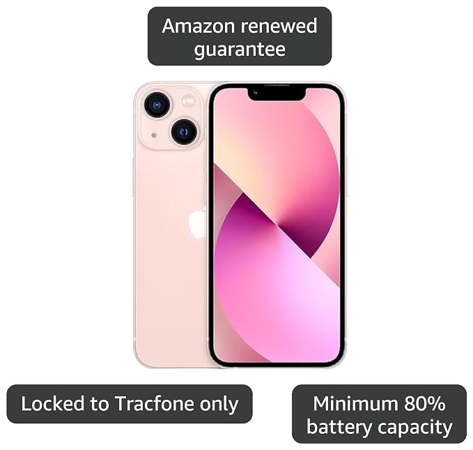 Apple iPhone 13, 256GB, Pink - GSM Carriers (Renewed) - Image 3