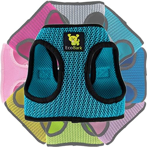 EcoBark Step in Dog Harness, Reflective Mesh Harness, Large, Aqua Sport - Image 7