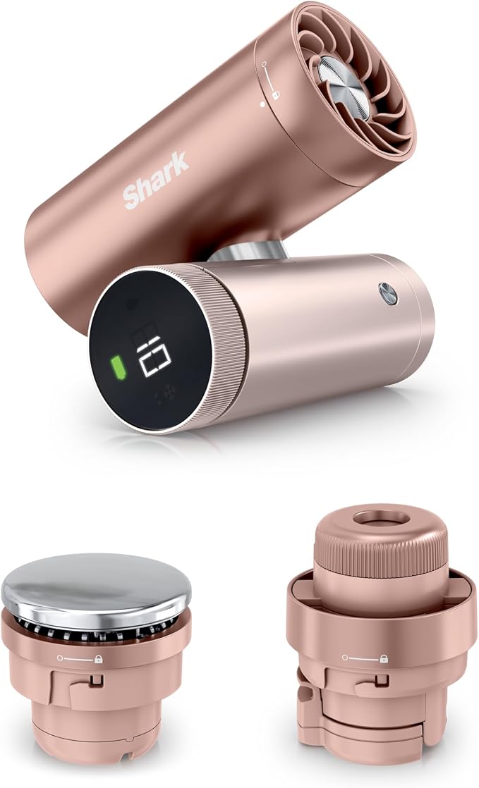 Shark ChillPill – The Only 3-in-1 Personal Cooling System with Fan, InstaChill Cooling Plate & Dry-Touch Mist – Portable, Handheld, Drops Skin Temp Up to 16°F, 10 Speeds, Rose Gold, FA022GD by Unknown