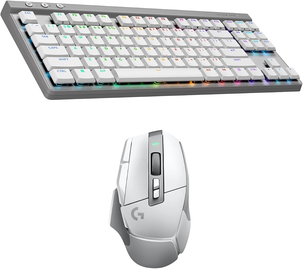 Logitech G502 X Lightspeed Wireless Gaming Mouse + G515 TKL Wireless Gaming Keyboard (Tactile) Bundle: White by Unknown
