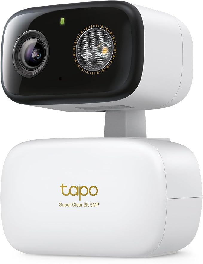 Tapo 3K 5MP Pan/Tilt Indoor/Outdoor Security Camera, Free Person/Vehicle/Baby Cry Detect & 360° Motion Track, Color Night, SD/Cloud, Wrks w/Alexa & Google Home, 2.4 GHz WiFi, HybridCam 360 by Unknown