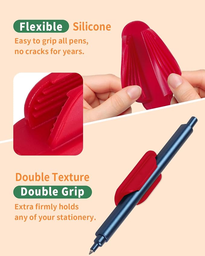 Tiizze Adhesive Pencil Holders for Desk Set of 10 - Silicone Pen Holder with 15 PCS Upgraded Adhesive Pads - Flexible Pencil Holder for Walls Clipboards, Office Essentials Accessories Teacher Supplies - Image 2