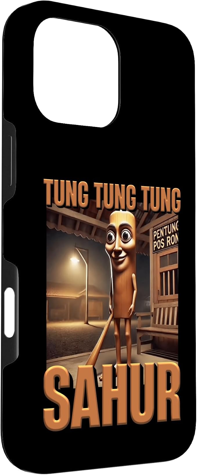 Internet Hilarious Meme AI Character Tung Tung Tung Sahur Case for iPhone 16 Pro Max - Image 3