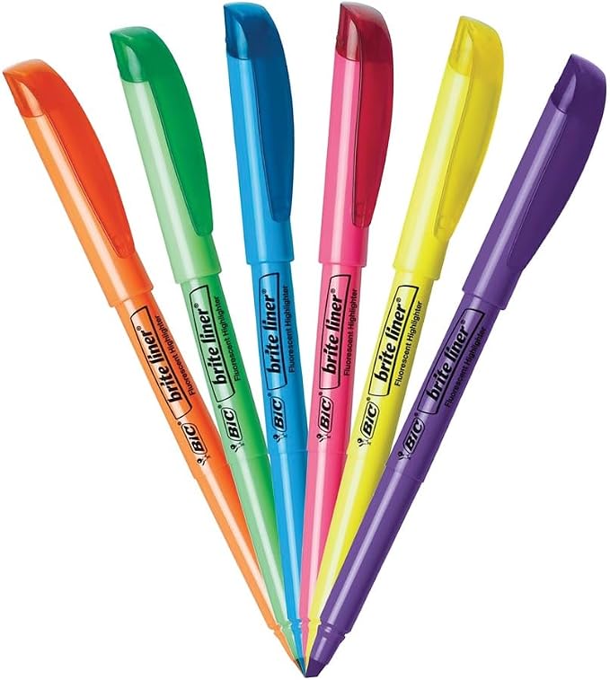 BIC Brite Liner Highlighters, Chisel Tip, 12-Count Pack of Highlighters Assorted Colors, Ideal Highlighter Set for Organizing and Coloring (Pack of 3) - Image 9