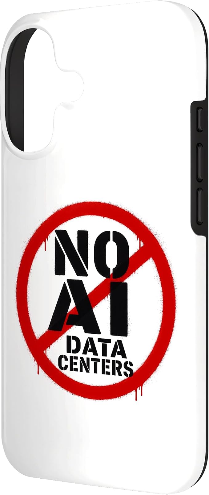 No AI Data Centers – Simple Minimal Spray Paint Style Text Case for iPhone 17 - Image 2