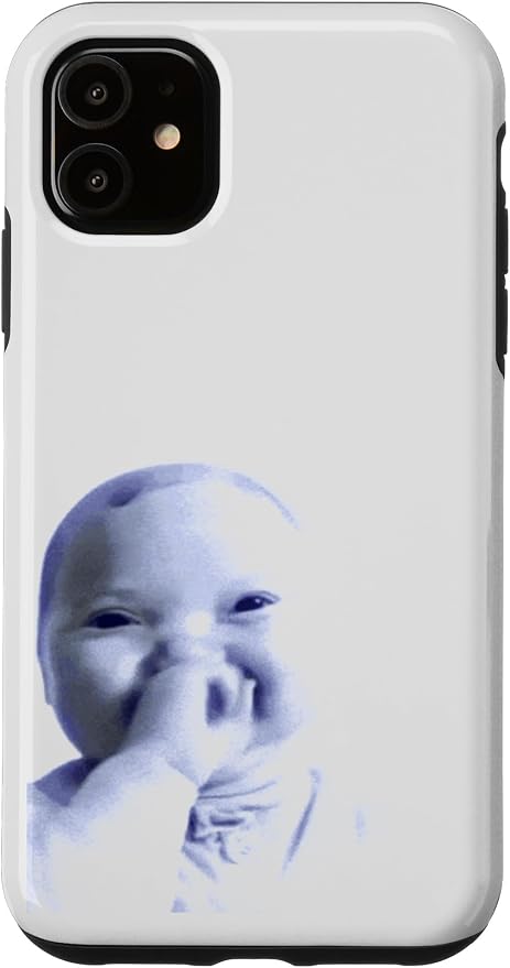 AI Baby Holding Laugh Meme Case for iPhone 11 by Unknown
