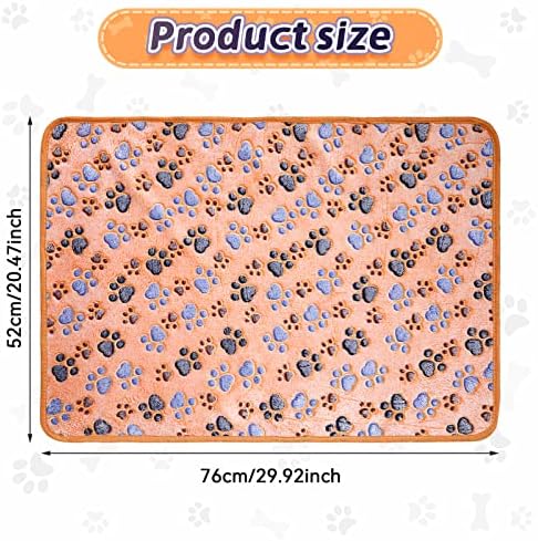 Tatuo 4 Pcs Fleece Dog Blankets for Puppy Cat, Coffee, 30 x 20.5 in, Paw - Image 3