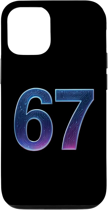 67 Meme Ai Quantum Number 67th Six Seven Tech Digital Future Case for iPhone 12/12 Pro by Unknown