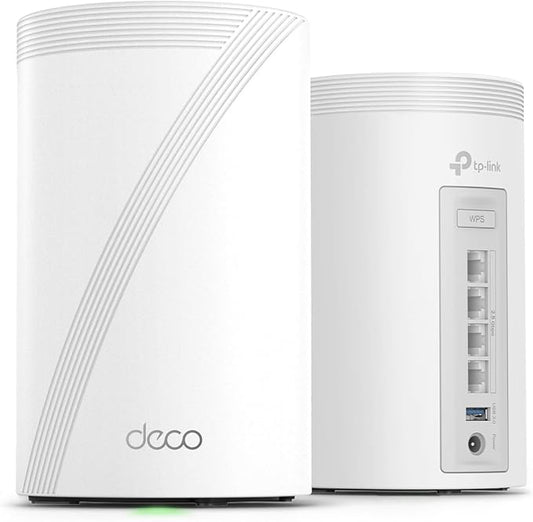TP-Link Deco 7 Pro BE63 Tri-Band WiFi 7 BE10000 Whole Home Mesh System- 6-Stream 10 Gbps, 4x2.5G Ports Wired Backhaul, 4X Smart Internal Antennas, VPN, HomeShield, Free Expert Support (2-Pack) by TP-Link
