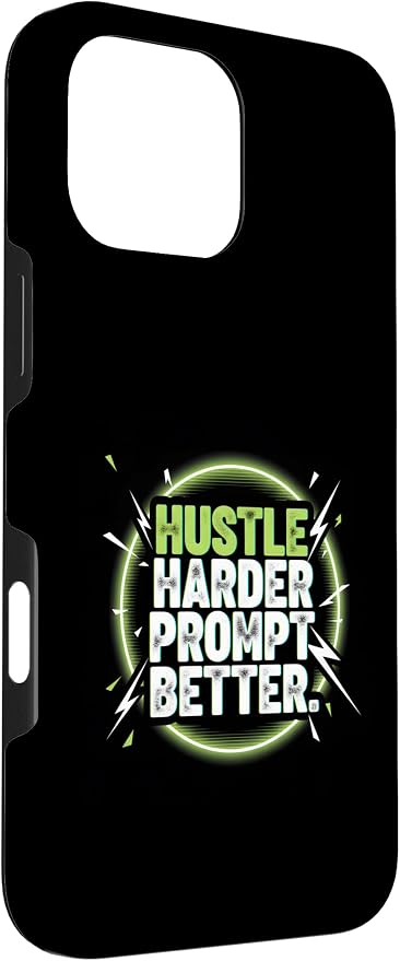 Hustle Harder Prompt Better AI Artificial Intelligence Case for iPhone 16 Pro Max - Image 3
